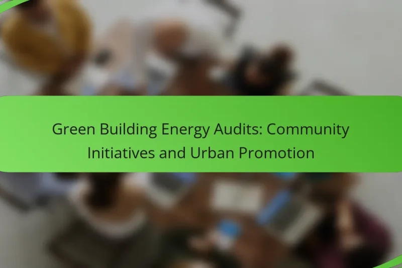 Green Building Energy Audits: Community Initiatives and Urban Promotion