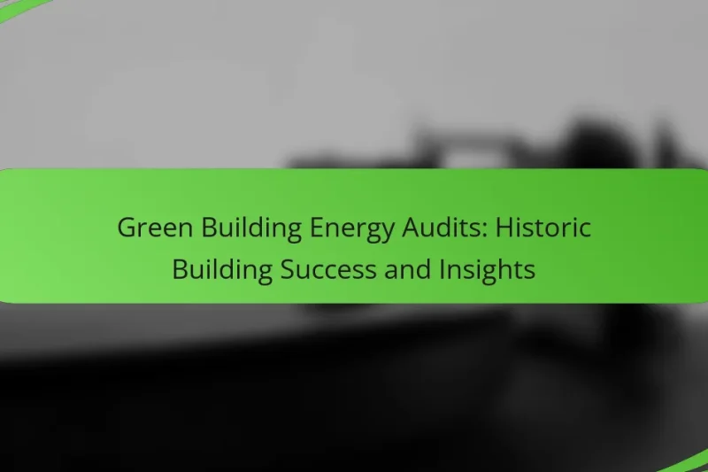 Green Building Energy Audits: Historic Building Success and Insights