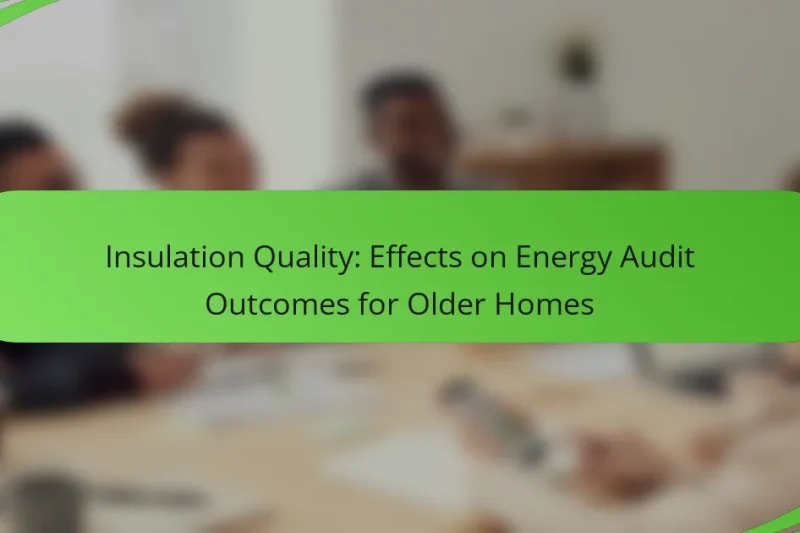 Insulation Quality: Effects on Energy Audit Outcomes for Older Homes