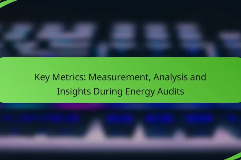 Key Metrics: Measurement, Analysis and Insights During Energy Audits