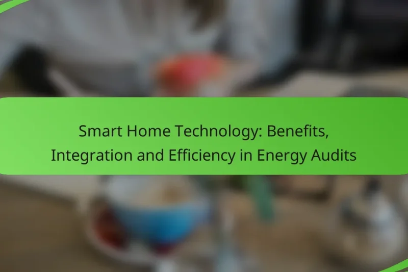 Smart Home Technology: Benefits, Integration and Efficiency in Energy Audits