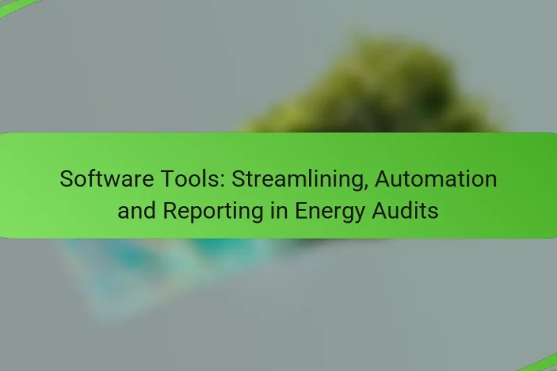 Software Tools: Streamlining, Automation and Reporting in Energy Audits