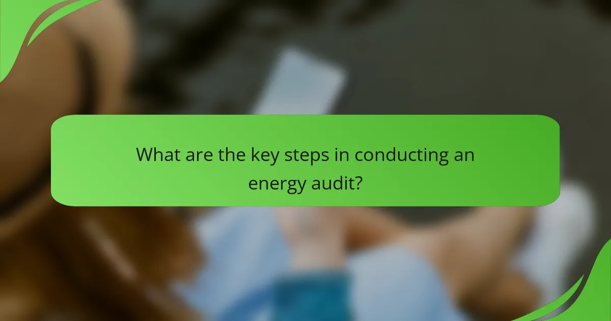 What are the key steps in conducting an energy audit?