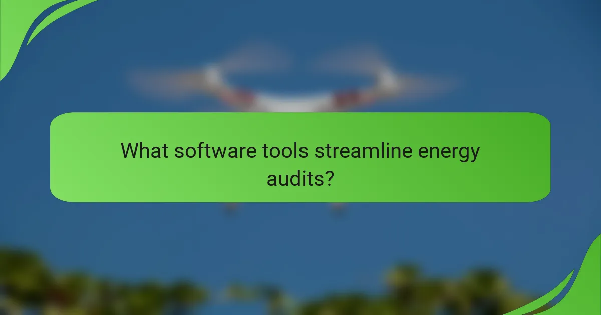What software tools streamline energy audits?