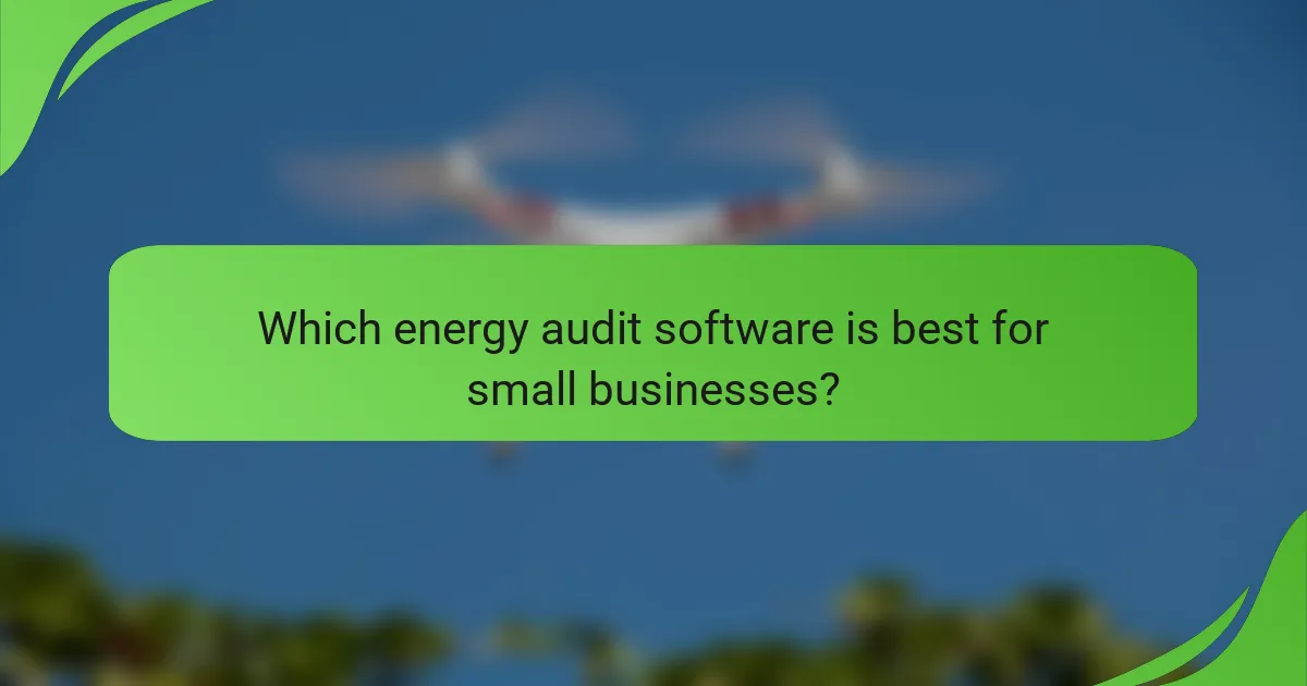 Which energy audit software is best for small businesses?